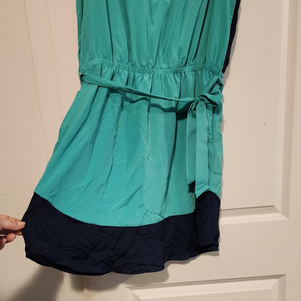 CLEARANCE - EUC Women's XL teal Merona shift colorblock dress - Picture 5 of 16